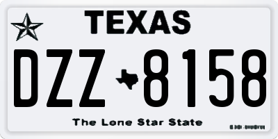 TX license plate DZZ8158