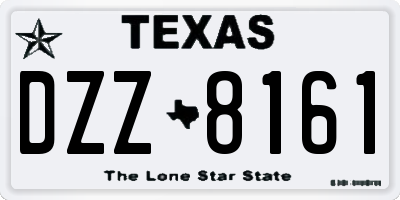 TX license plate DZZ8161