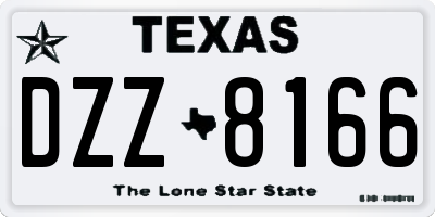 TX license plate DZZ8166