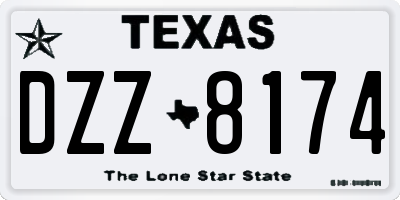 TX license plate DZZ8174