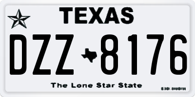 TX license plate DZZ8176