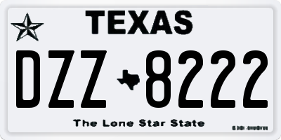 TX license plate DZZ8222