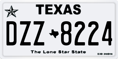 TX license plate DZZ8224