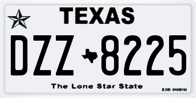 TX license plate DZZ8225