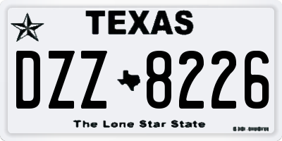 TX license plate DZZ8226