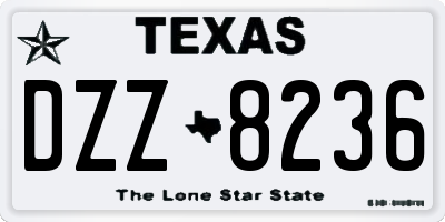 TX license plate DZZ8236