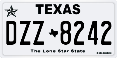 TX license plate DZZ8242