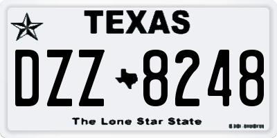 TX license plate DZZ8248