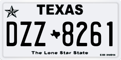 TX license plate DZZ8261