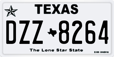 TX license plate DZZ8264