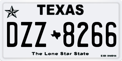 TX license plate DZZ8266