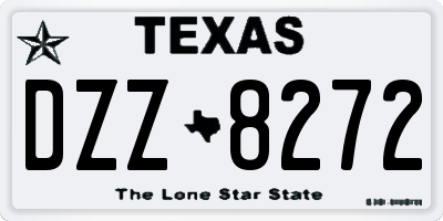 TX license plate DZZ8272