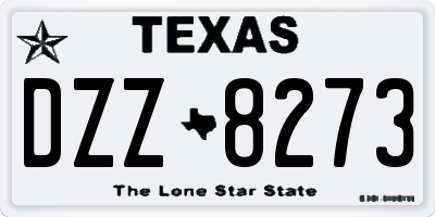 TX license plate DZZ8273