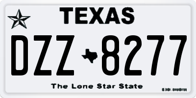 TX license plate DZZ8277