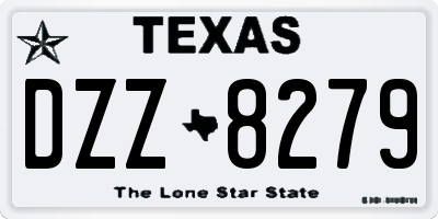 TX license plate DZZ8279