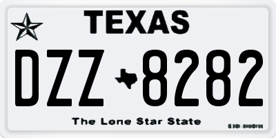 TX license plate DZZ8282