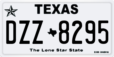 TX license plate DZZ8295