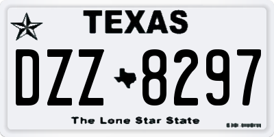 TX license plate DZZ8297