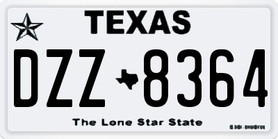 TX license plate DZZ8364