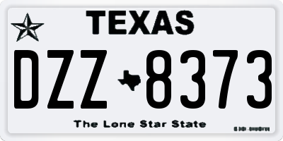 TX license plate DZZ8373