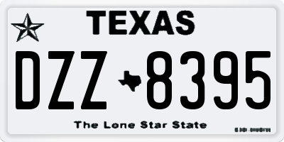 TX license plate DZZ8395