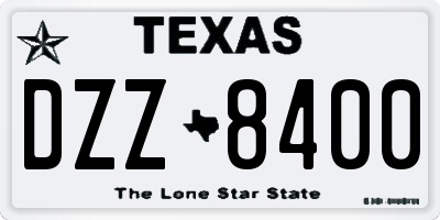 TX license plate DZZ8400