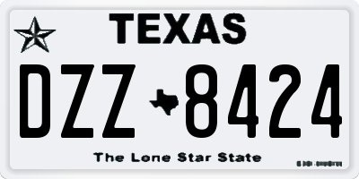 TX license plate DZZ8424