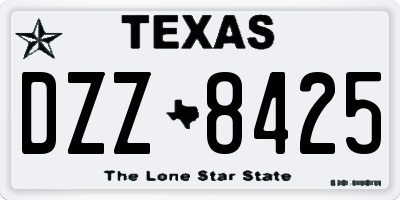 TX license plate DZZ8425