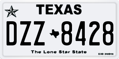 TX license plate DZZ8428