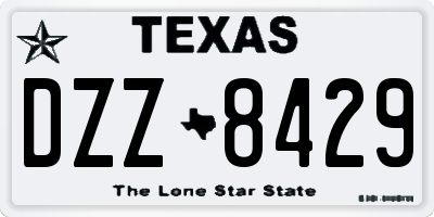 TX license plate DZZ8429