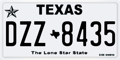 TX license plate DZZ8435