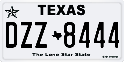 TX license plate DZZ8444