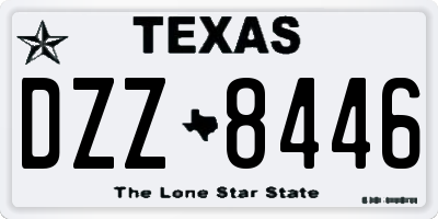 TX license plate DZZ8446