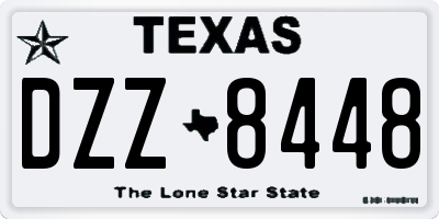 TX license plate DZZ8448