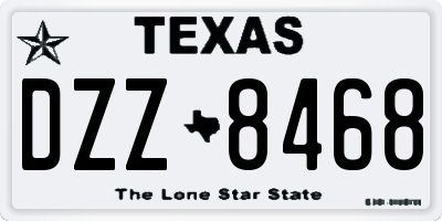 TX license plate DZZ8468