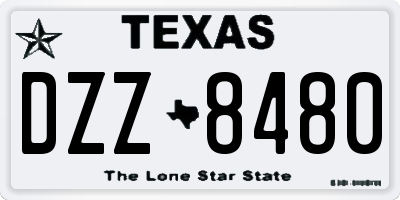 TX license plate DZZ8480