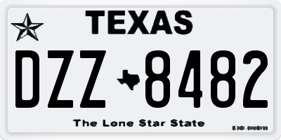 TX license plate DZZ8482