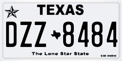 TX license plate DZZ8484