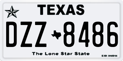 TX license plate DZZ8486