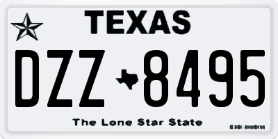 TX license plate DZZ8495