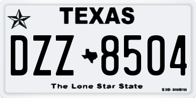 TX license plate DZZ8504