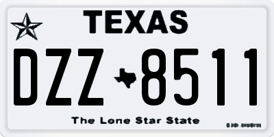 TX license plate DZZ8511