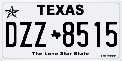 TX license plate DZZ8515