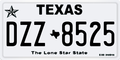 TX license plate DZZ8525