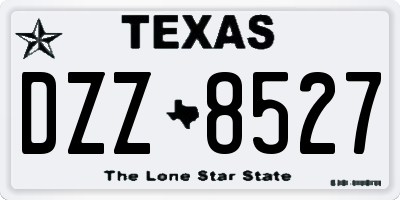 TX license plate DZZ8527