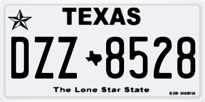 TX license plate DZZ8528
