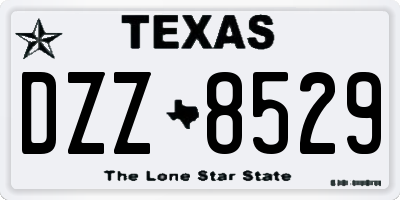 TX license plate DZZ8529