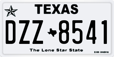 TX license plate DZZ8541