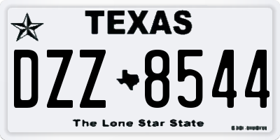 TX license plate DZZ8544