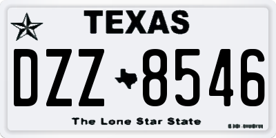 TX license plate DZZ8546